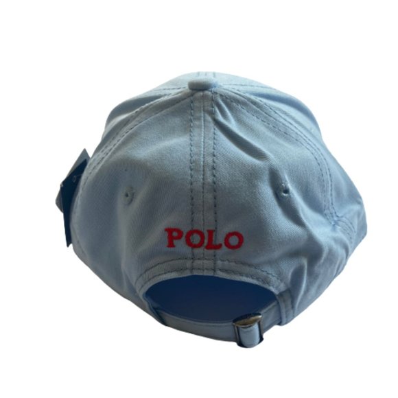NWT Polo Ralph Lauren Light Blue Classic Cotton Baseball Cap Logo Embroidered - Picture 2 of 5
